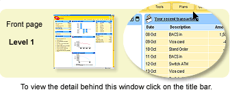 online banking navigation illustration